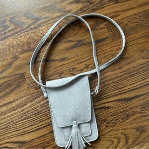 Harper Light Gray phone Crossbody Bag